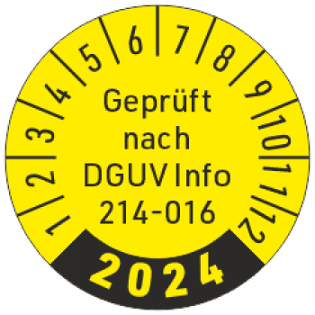 Prüfplakette DGUV Information 214-016, Containerprüfung