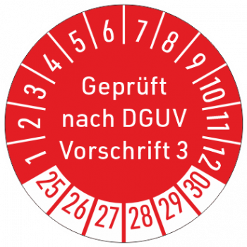 Prüfaufkleber DGUV V3