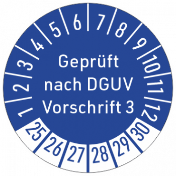 Prüfmarken Geprüft nach DGUV Vorschrift 3