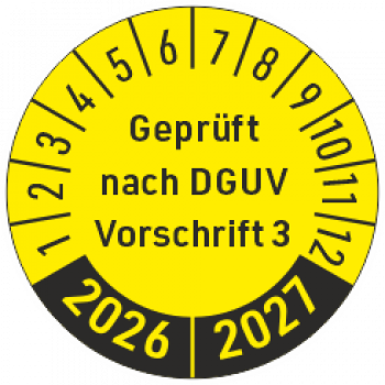Plakette DGUV V3