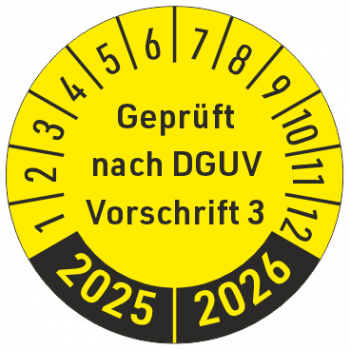Plakette DGUV V3