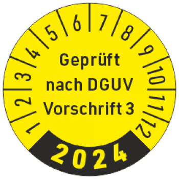Jahresplakette Geprüft nach DGUV Vorschrift 3