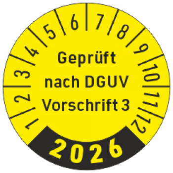 Jahresplakette Geprüft nach DGUV Vorschrift 3