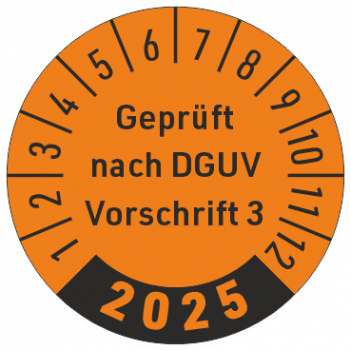 Prüfetiketten Geprüft nach DGUV Vorschrift 3