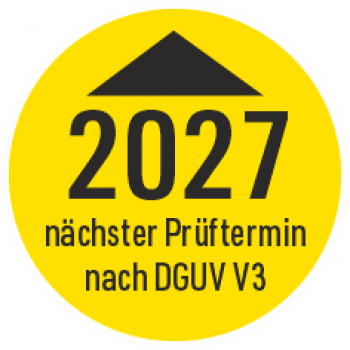 Prüfaufkleber DGUV V3
