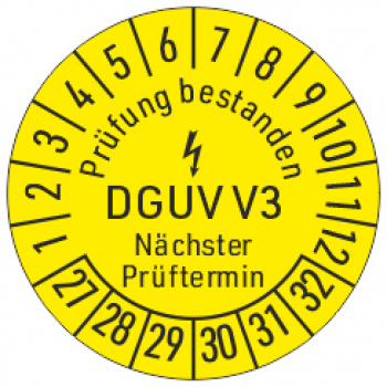Prüfetiketten DGUV Vorschrift 3