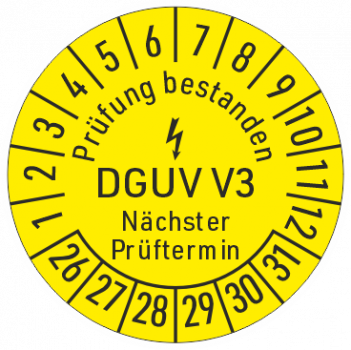 Prüfetiketten DGUV Vorschrift 3