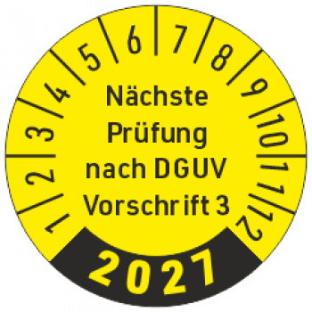 Prüfsiegel DGUV Vorschrift 3