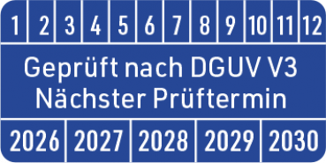Prüfplaketten DGUV V3