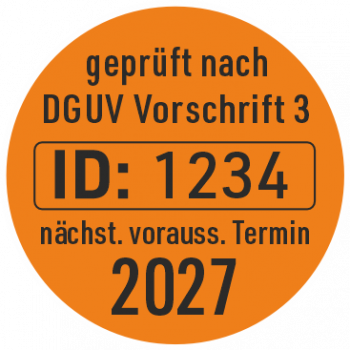 Prüfplakette numeriert