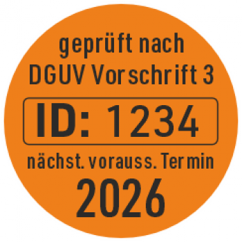 Prüfplakette numeriert