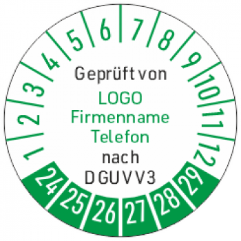 Pruefplaketten mit Logo Geprueft