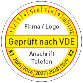 Prüfetikett Geprüft nach VDE