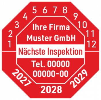 Prüfplaketten Nächste Inspektion