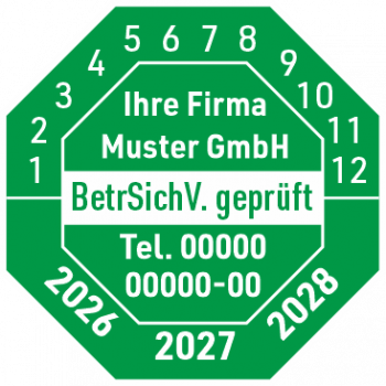 Prüfplaketten BetrSichV geprüft