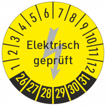 Prüfplaketten VDE, elektrisch geprüft