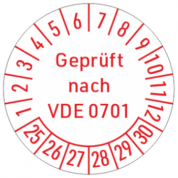 Prüfplaketten Geprüft nach VDE 0701