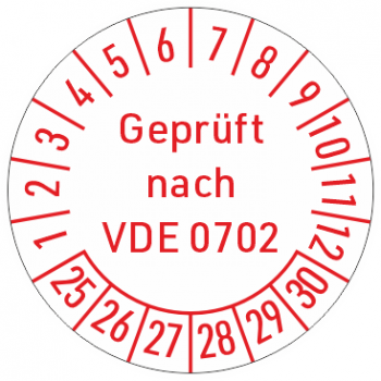 Prüfplaketten Geprüft nach VDE 0702