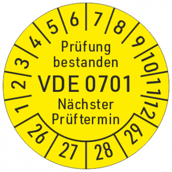 Prüfetikett VDE 0701