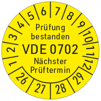 Prüfetikett VDE 0702
