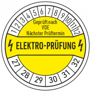 Prüfetiketten Elektro-Prüfung