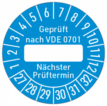 Prüfplakette VDE 701