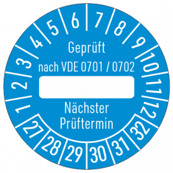 Prüfplakette VDE 701/702
