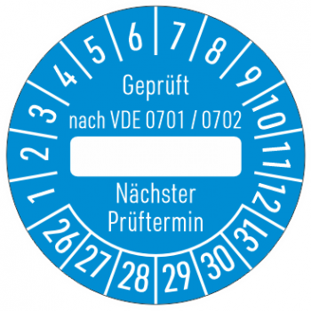 Prüfplakette VDE 701/702