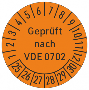 Prüfplakette Geprüft nach VDE0702