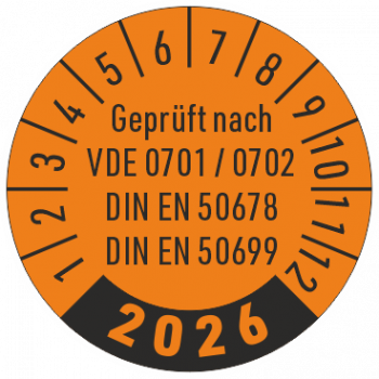 Prüfplaketten Geprüft nach VDE 0701/0702