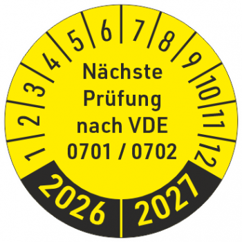 Prüfplaketten VDE 0701/0702