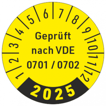 Prüfplaketten Geprüft nach VDE 0701/0702