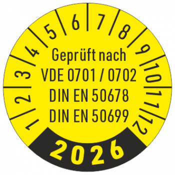 Prüfplaketten Geprüft nach VDE 0701/0702