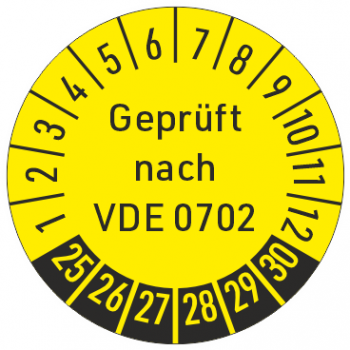 Prüfplaketten Geprüft nach VDE 0702