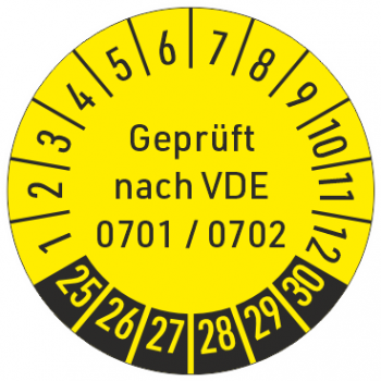 Prüfplaketten Geprüft nach VDE 0701/0702