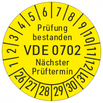 Prüfetiketten VDE 0702