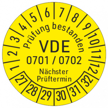 Prüfetiketten VDE 0701 / 0702