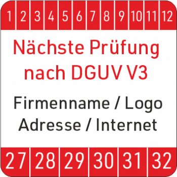 Prüfplaketten individuell bedruckbar