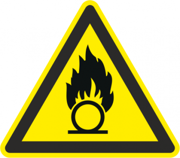 Warnung vor brandfördernden Stoffen