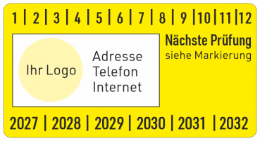 Wartungsplaketten gelb