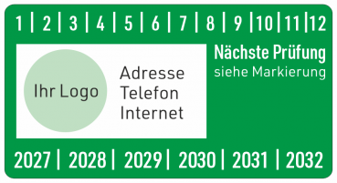 Wartungsplaketten grün