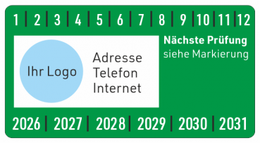 Wartungsplaketten grün