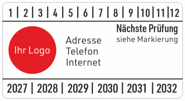 Wartungsplaketten weiß