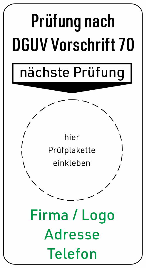 Prüfplakette Geprüft Nach DGUV Vorschrift 3 Nächster Prüftermin, 25 - 30, Rot, Folie Selbstklebend, 20 Mm, 10 St./Bogen - Foto 4