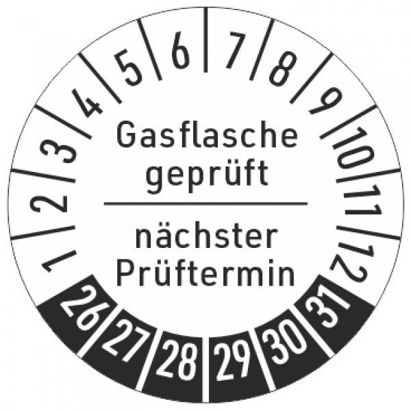 Prüfplakette Gasflasche