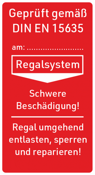 Regalinspektion DIN EN 15635