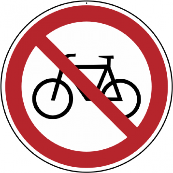 Fahrräder abstellen verboten