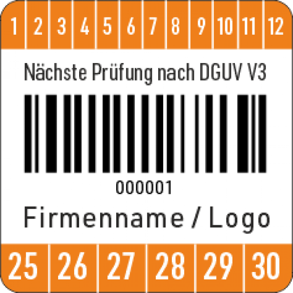 Barcodeprüfplaketten mit Logo