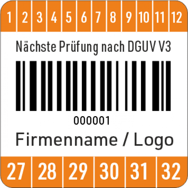 Barcodeprüfplaketten mit Logo