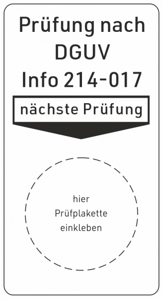 Grundplakette DGUV Info 214-017 Abroll- und Abgleitkipper